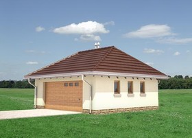 Elewacje projektu Garaż 35
