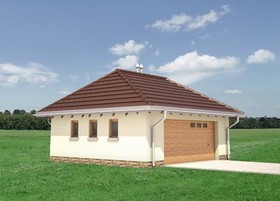 Elewacje projektu Garaż 35