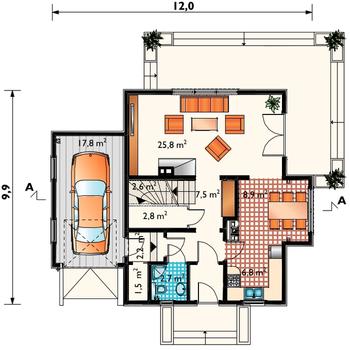 Rzut  projektu Koliba SZKP