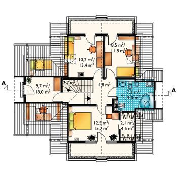 Rzut  projektu Koliba SZKP