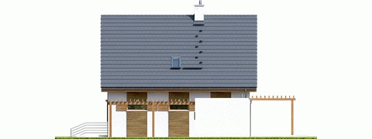 Elewacje projektu Julian (z wiatą) szkielet