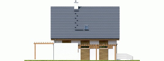 Elewacje projektu Julian (z wiatą) szkielet