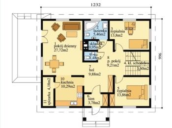 Rzut  projektu Irena
