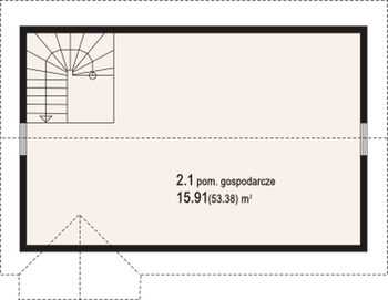 Rzut  projektu Garaż GD 2 (03L)