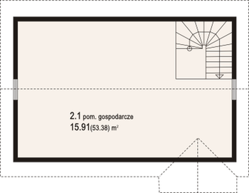 Rzut  projektu Garaż GD 2 (03L)