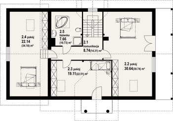 Rzut  projektu Milicz dw 6