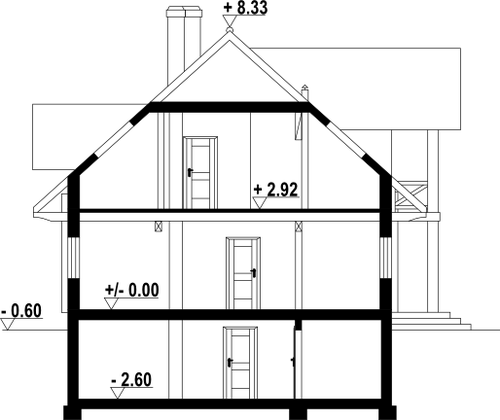 Przekrój projektu Milicz dw 6