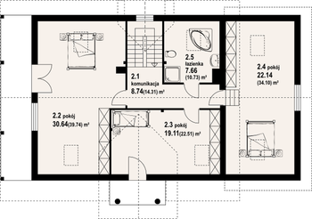 Rzut  projektu Milicz dw 6