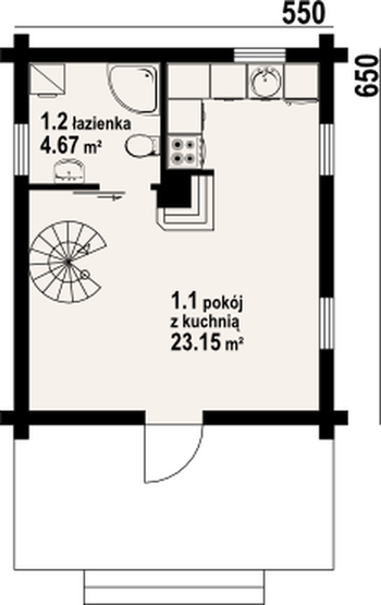 Rzut  projektu Gajowo 6p