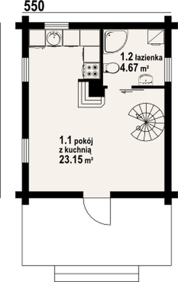 Rzut  projektu Gajowo 6p