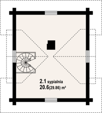 Rzut  projektu Gajowo 6p