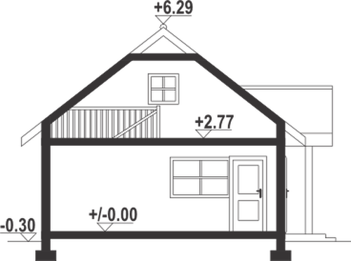 Przekrój projektu Garaż GDS 2 (03L)