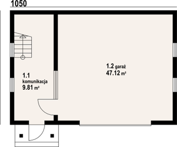 Rzut  projektu Garaż GDS 2 (03L)