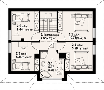 Rzut  projektu Jurgów dw