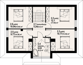 Rzut projektu Jurgów średni dw