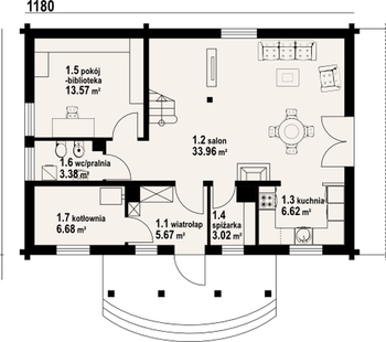 Rzut projektu Jurgów średni dw