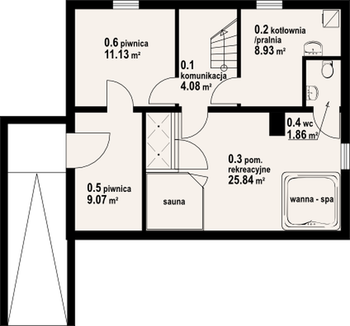 Rzut  projektu Jodłownik dw