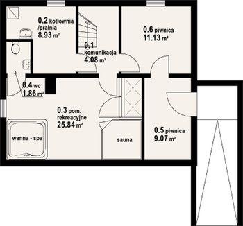 Rzut  projektu Jodłownik dw