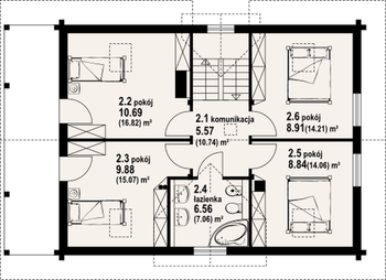 Rzut  projektu Milicz 19