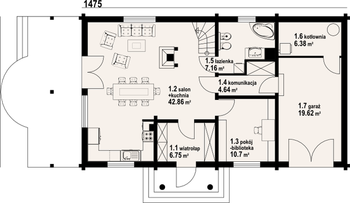 Rzut  projektu Milicz dw11