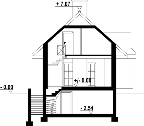 Przekrój projektu Rytowo dw9