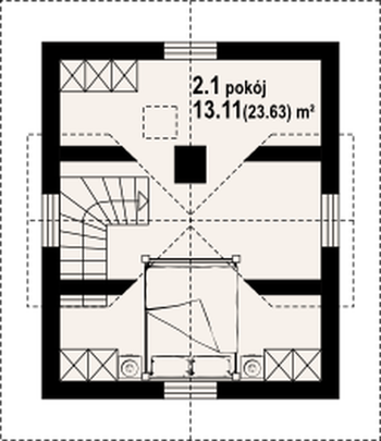 Rzut  projektu Gajowo 5dws