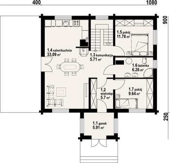 Rzut  projektu Jaworkowice dw