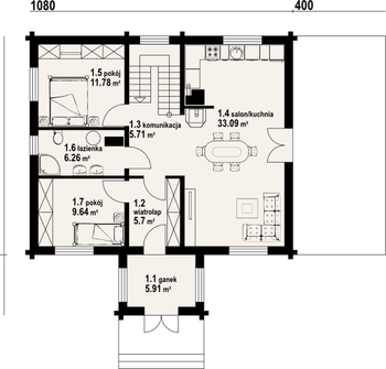 Rzut  projektu Jaworkowice dw