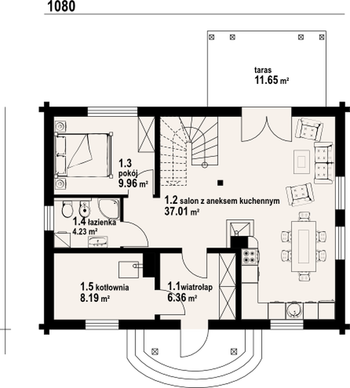 Rzut  projektu Hoczew średnia 11dw