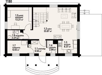 Rzut projektu Jurgów średni 3 dw