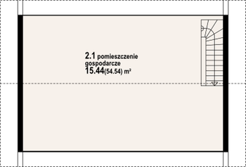 Rzut  projektu Garaż GDS 02S
