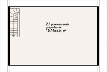 Rzut  projektu Garaż GDS 02S