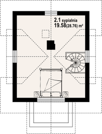 Rzut  projektu Gajowo 66dws