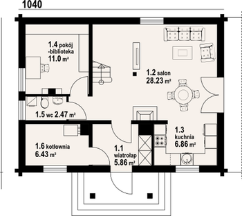 Rzut  projektu Jurgów dw-01