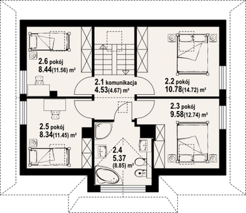 Rzut  projektu Jurgów dw-01