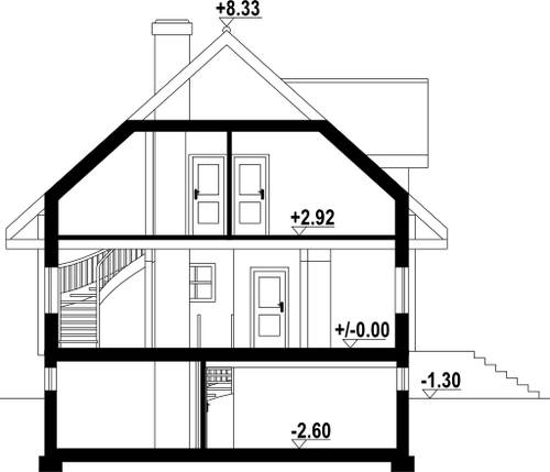 Przekrój projektu Milicz 61 dw