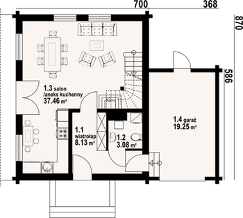 Rzut  projektu Grabów dwg 3