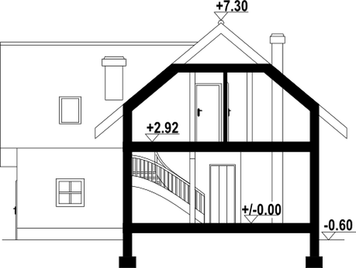 Przekrój projektu Gładyszów dwsk