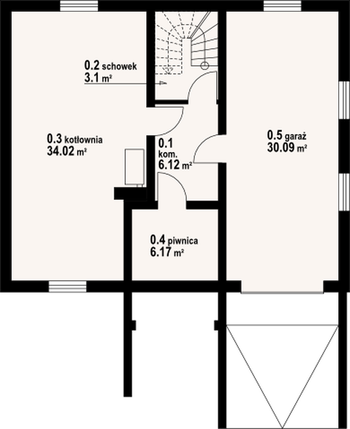 Rzut  projektu Jaworki 9 dw