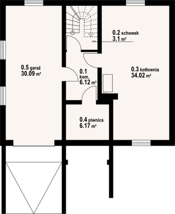 Rzut  projektu Jaworki 9 dw