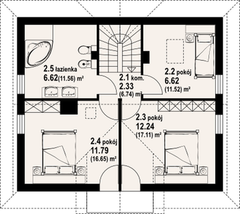 Rzut  projektu Jaworzynka dw
