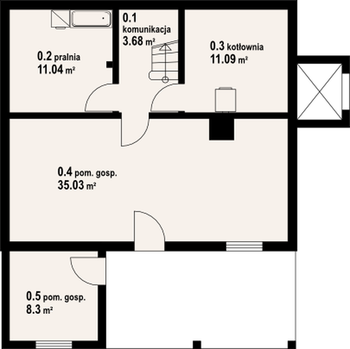 Rzut  projektu Jaworzynka dw