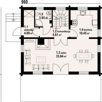 Rzut  projektu Jaworzynka dw
