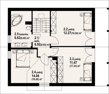 Rzut  projektu Osiek dw