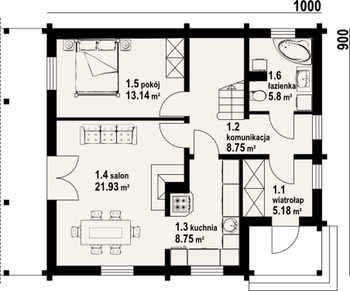 Rzut  projektu Osiek dw