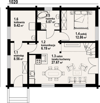 Rzut projektu Orzechów dw