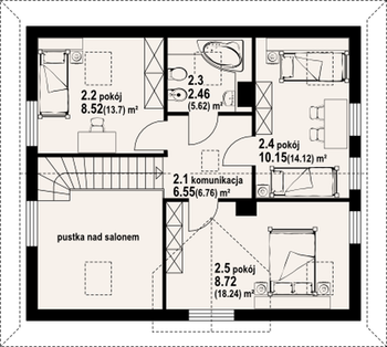 Rzut projektu Orzechów dw