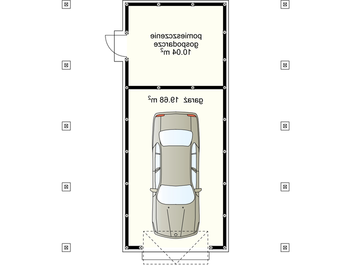 Rzut  projektu Garaż GW-2