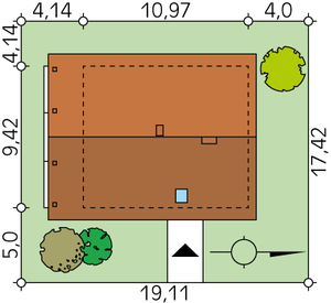 Działka projektu Indygo 2 dr-T (DR-T)