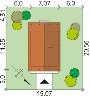 Działka projektu Mikrus 2 dr-S (DR-S)